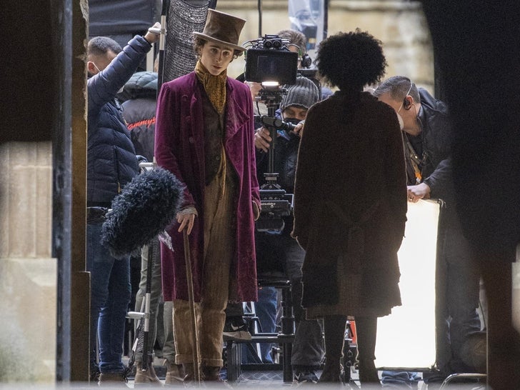 Timothee Chalamet Filming Willy Wonka Movie