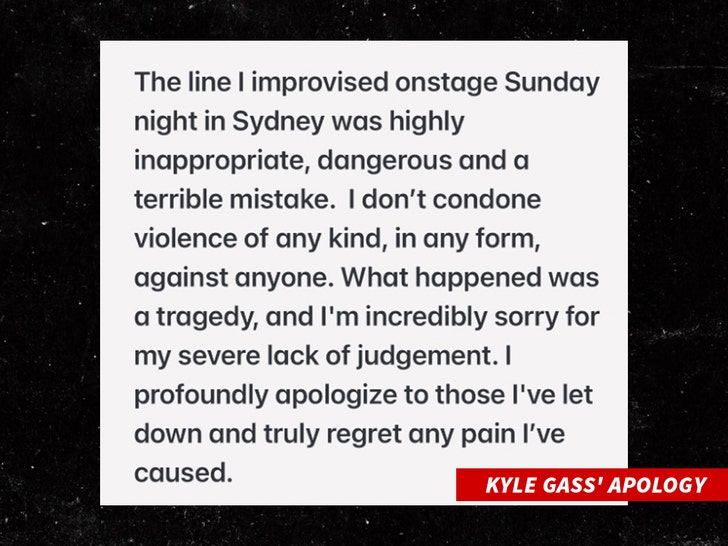 Kyle Gass Apology