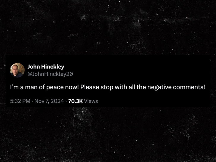 John Hinckley tweet