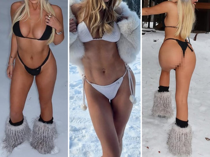Hot Babes In Cold Snow -- Guess Who!