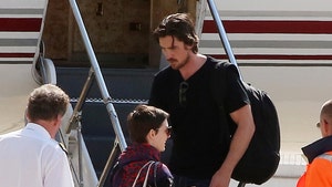 'Dark Knight Rises' -- Christian Bale, Anne Hathaway Leave Paris