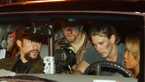 Bad Bunny And Austin Butler Filming A Movie In A Car