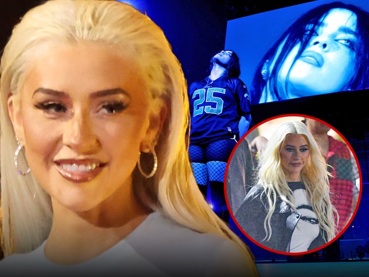 christina aguilera billie eilish kia forum getty utama