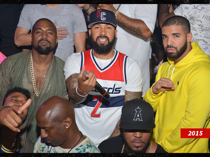 Kanye West Drake Kenny Burns Sub Getty Swipe