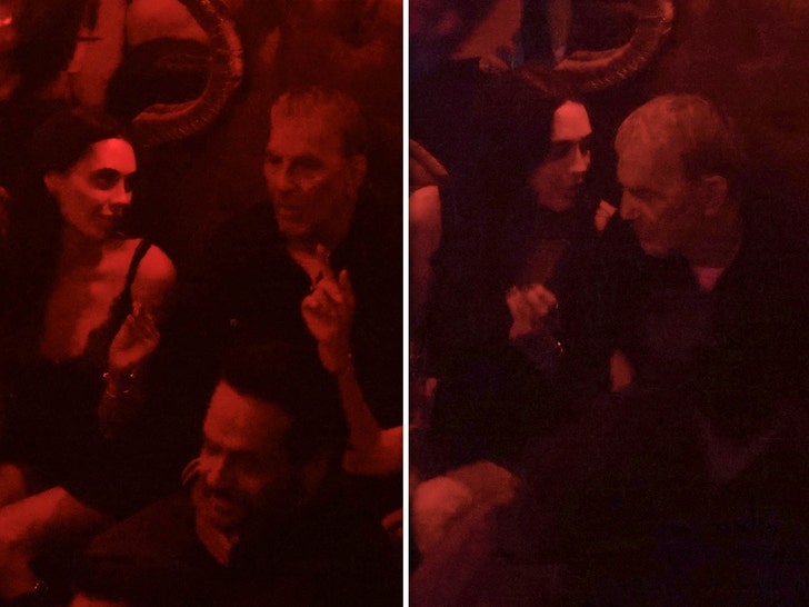 Kevin Costner Parties at Raspoutine Night Club with Mystery Woman