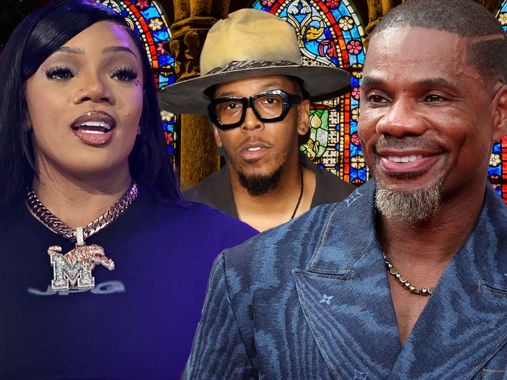 GloRilla Kirk Franklin Deitrick Haddon getty comp 2
