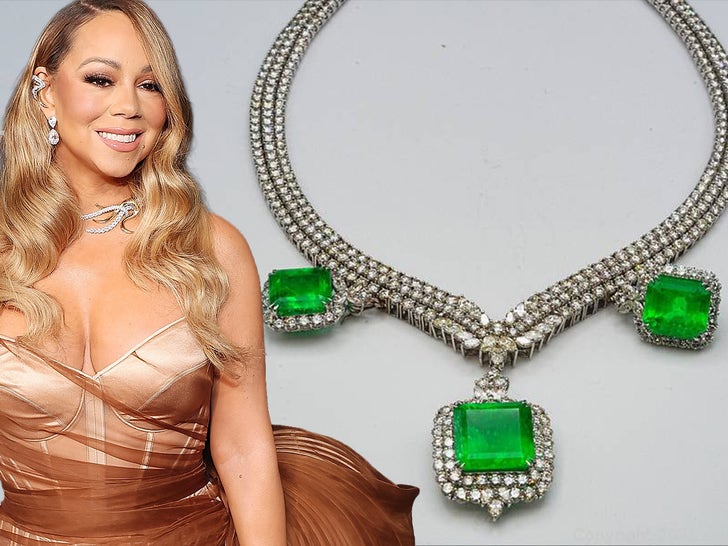 Mariah Carey Worn Colombian Emerald and Diamond Necklace Up For Auction