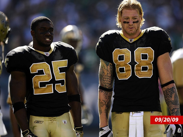 Jeremy Shockey and Reggie Bush saints getty