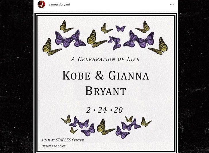 Kobe Bryant And Gianna Honored by Vanessa, Shaq & MJ at Memorial