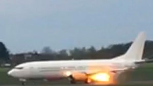 Arsenal Women's Soccer Team's Plane Catches Fire On Runway