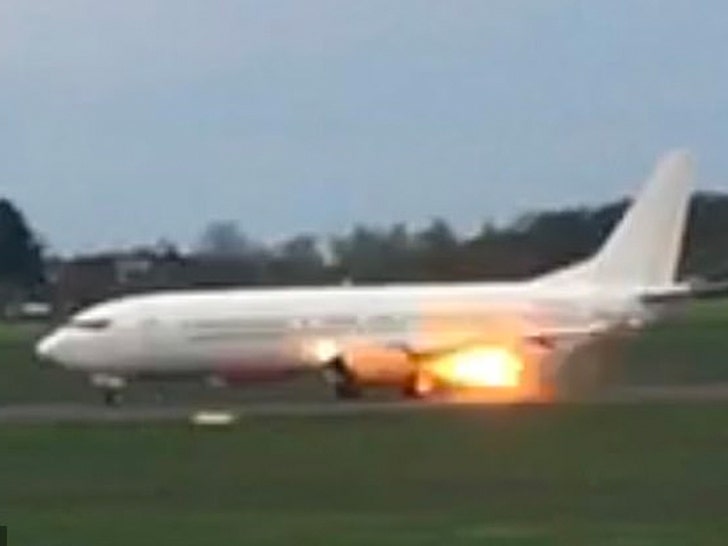 Plane Carrying Arsenal Women's Team Catches Fire On Runway Before