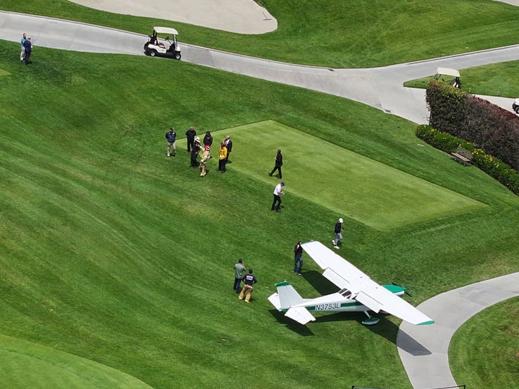 Plane lands on Brentwood golf course backgrid