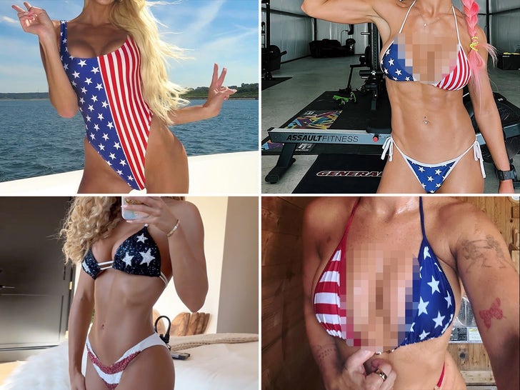 American Flag Swimsuits -- Guess Who!