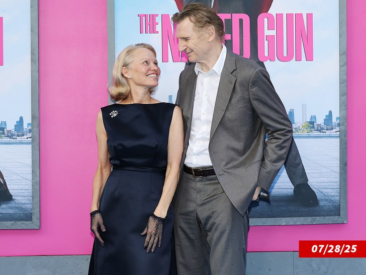 Pam Anderson e Liam Neeson Getty 2