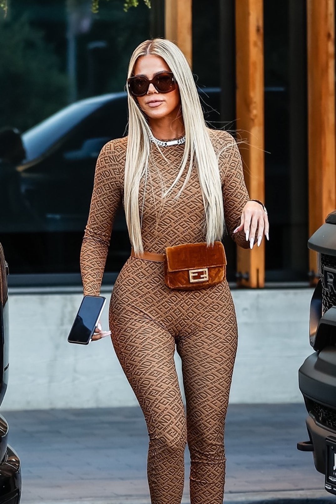 Khloe Kardashian -- Tight Curves In Skims x Fendi Fashion