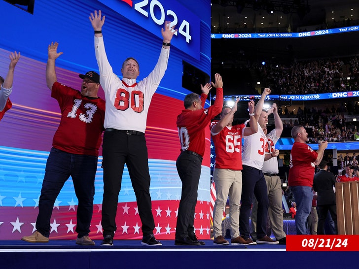 Tim Walz's Former Football Players Take Stage At Democratic National Convention