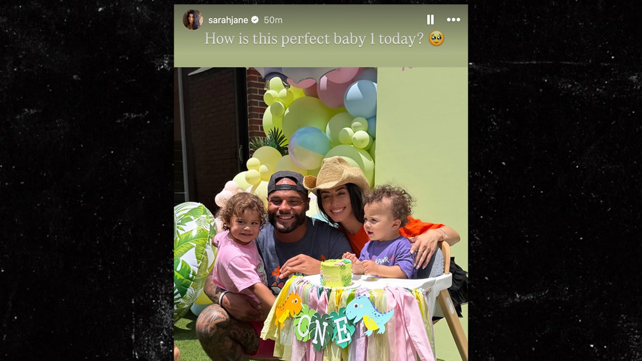 Dak Prescott en Sarah Jane Ramos herenigen zich voor de eerste verjaardag van hun dochter