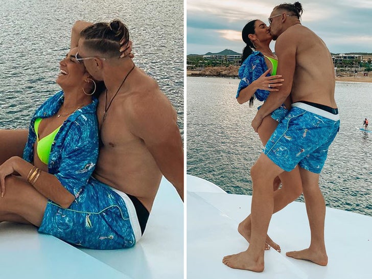 George Kittle Getting Over Super Bowl Loss With Thonged-Out Wife In Mexico image photo