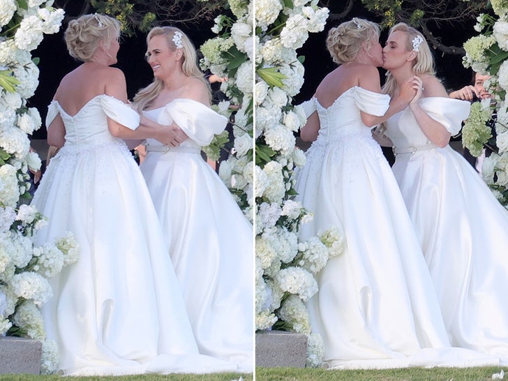 Rebel Wilson Locks Lips With Ramona Agruma During Private Italian Wedding