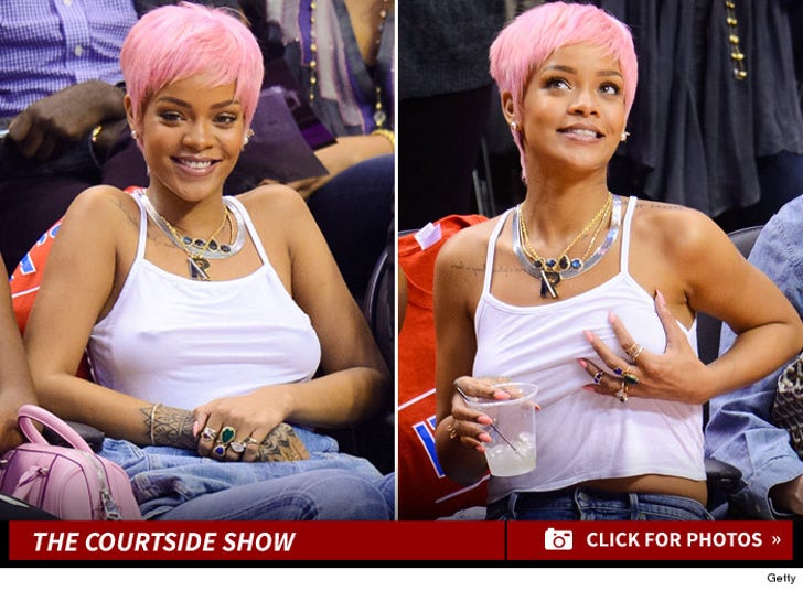 Rihanna's Courtside Clippers Show