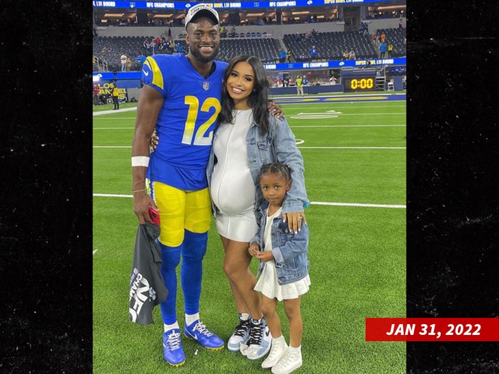 Super Bowl 2022: Van Jefferson's wife leaves game to give birth - BBC Sport