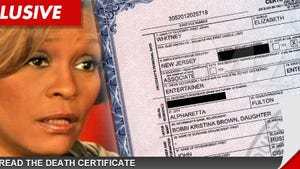Whitney Houston Death Certificate -- No Official Cause of Death ... Yet