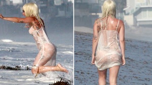 Lady Gaga Gets Soaked and Almost Naked for Malibu Photo Shoot