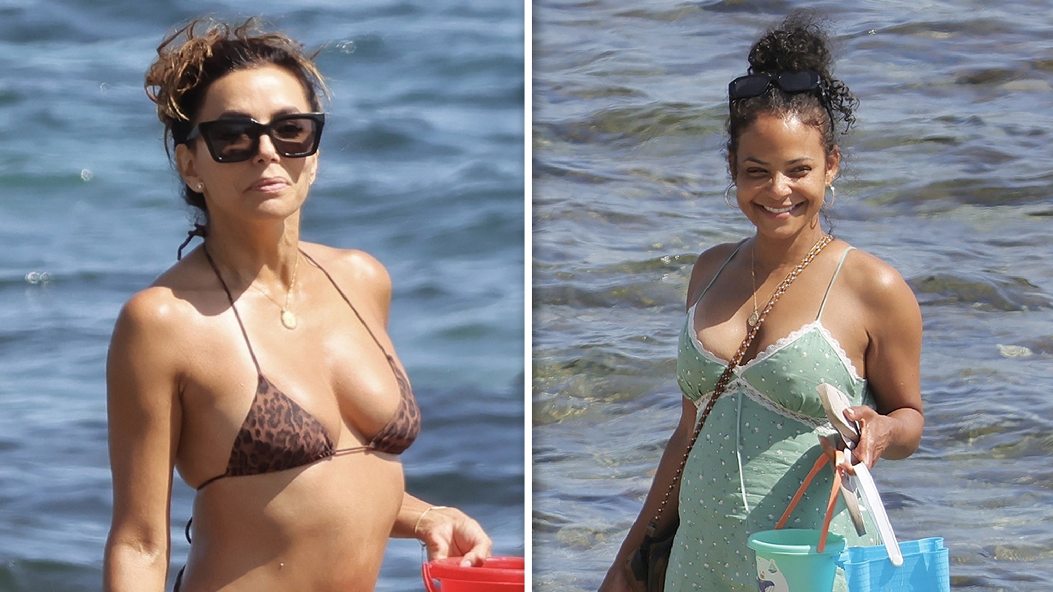 Eva Longoria Flaunts Bikini Body On Beach Day With Christina Milian