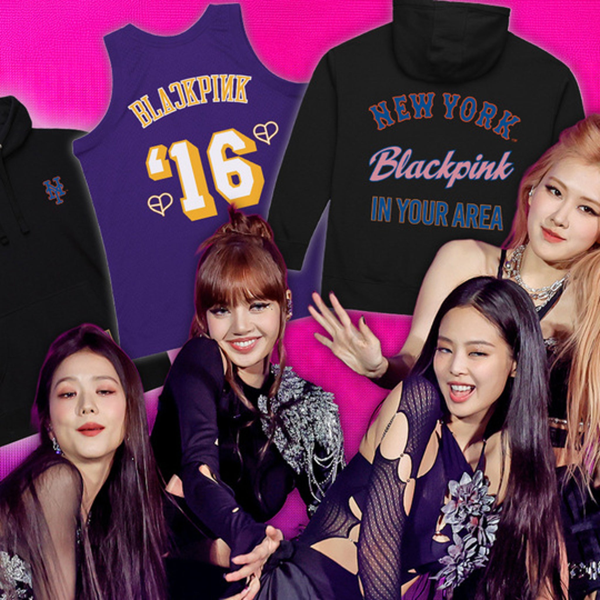 新品未開封 BLACKPINK × MLB Los Angeles Mサイズ BLACKPINK 🖤🩷IN YOUR AREA LEAGUE 🖤🩷COLLECTION X MITCHELL