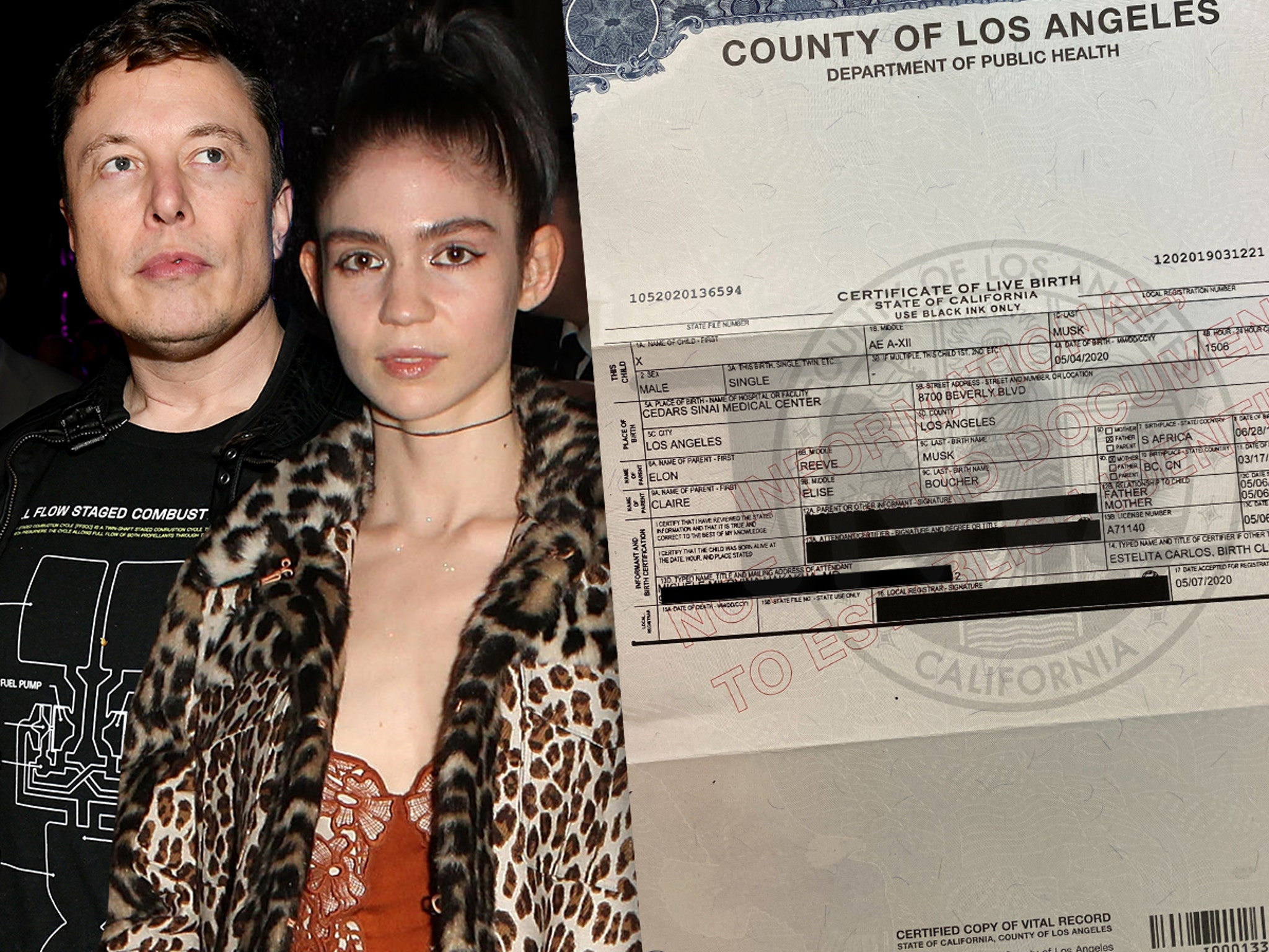 Elon Musk And Grimes Named Baby X Ae A Xii On Birth Certificate