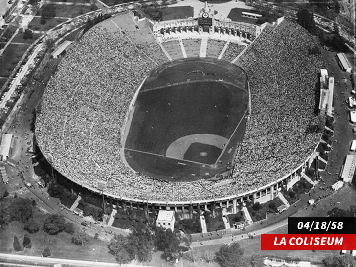 LA Coliseum, April 18. 1958