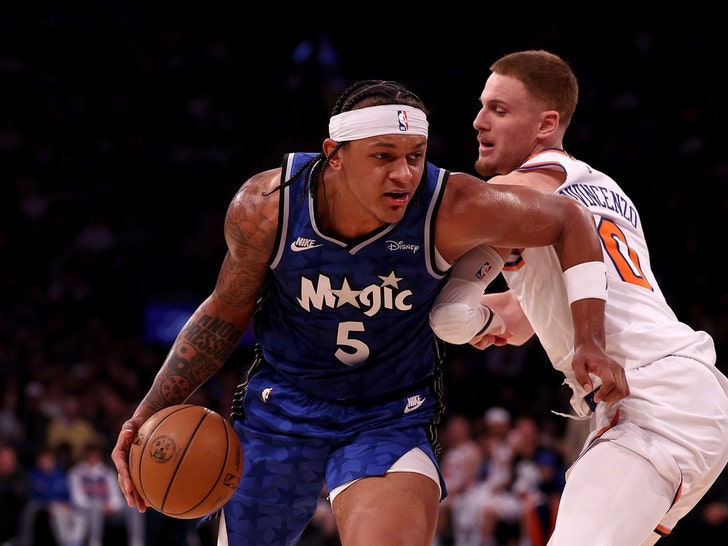 Paolo Banchero Playing Basketball For The Orlando Magic