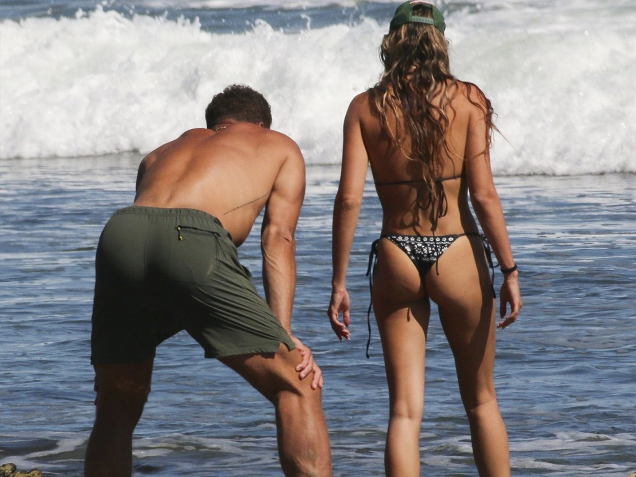 Francesca Aiello and Blake Griffin at the beach in Malibu, March 2026