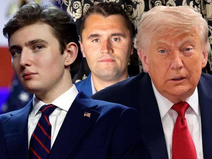 barron donald trump and charlie kirk getty 1
