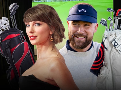 taylor swift and travis kelce golf wedding getty 1