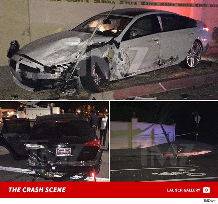 Blac Chyna's Car -- The Crash Scene