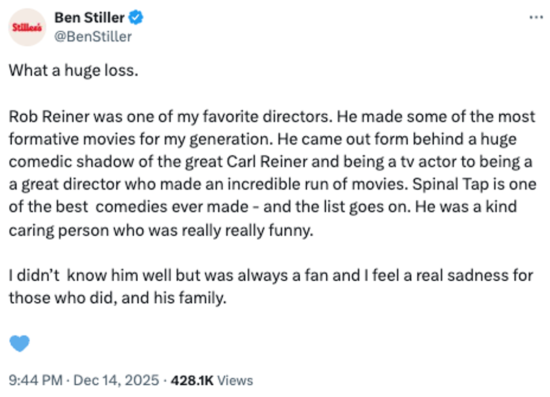 Online Reactions & Tributes to Rob Reiner’s Passing 1