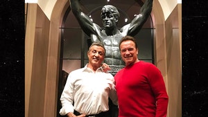 Sylvester Stallone Drops 6 Figures On Iconic 'Rocky' Statue!