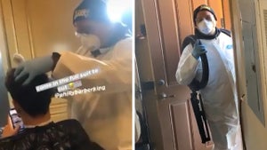 LaMelo Ball Gets Haircut From Barber In Hazmat Suit, We Had To Be Safe!