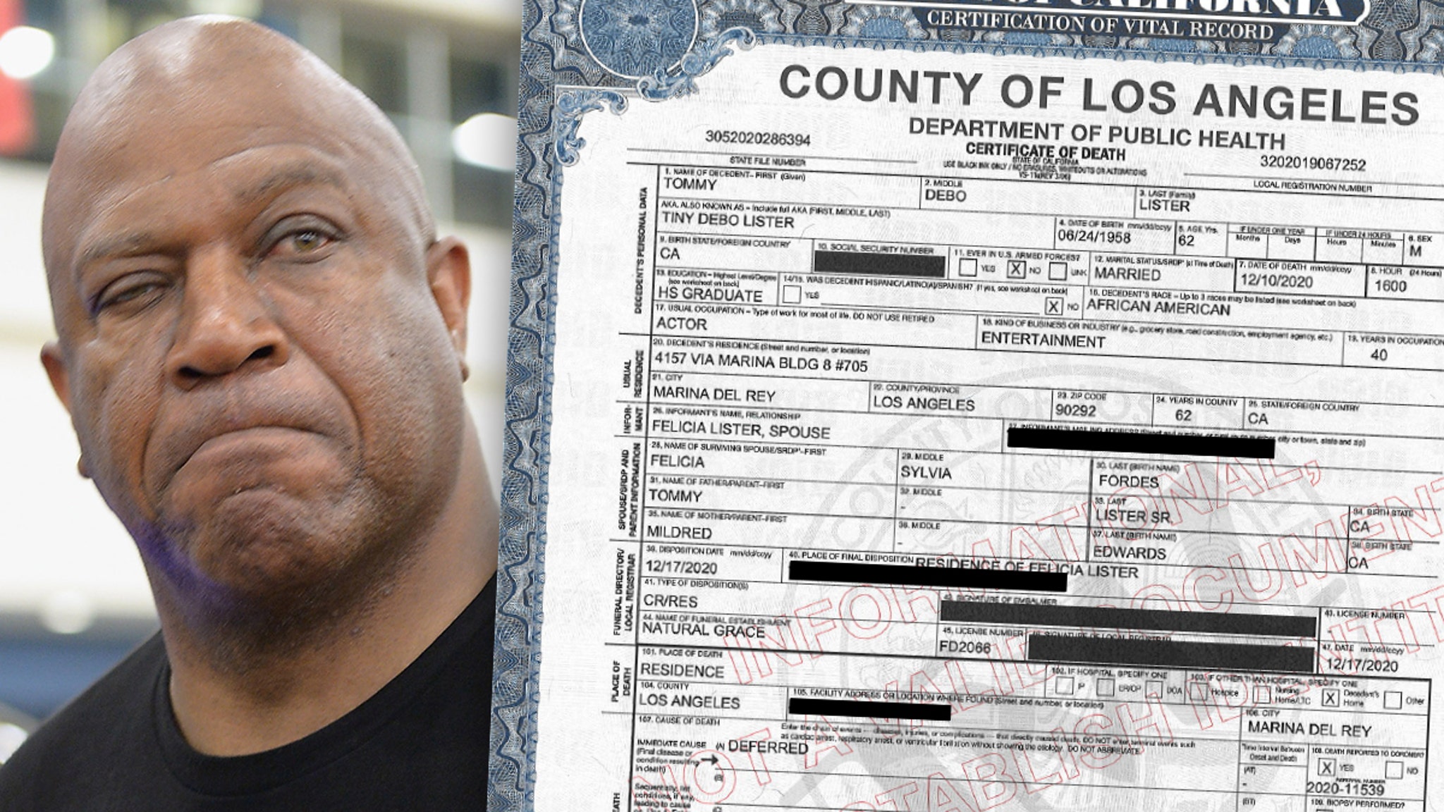 Tommy Lister legally changed the name to ‘Debo’ in honor of ‘Friday’
