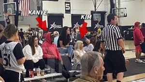 Kim Kardashian & Kanye West Attend Daughter's Basketball Game Together