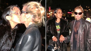 Stella Maxwell and Jesse Jo Stark kiss backgrid launch