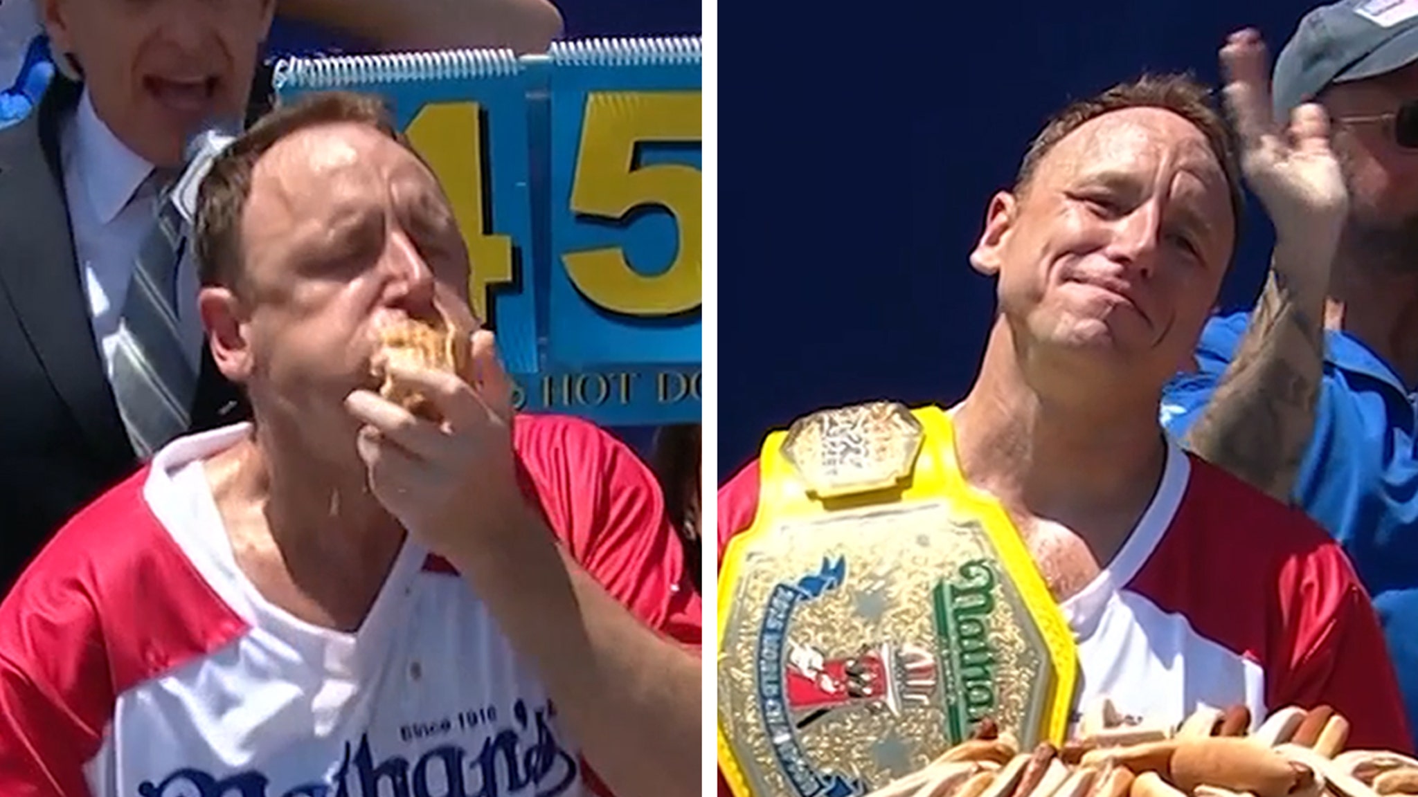 Joey Chestnut Wins In Hot Dog Contest Return, Downs 70.5 Wieners on Fourth of July