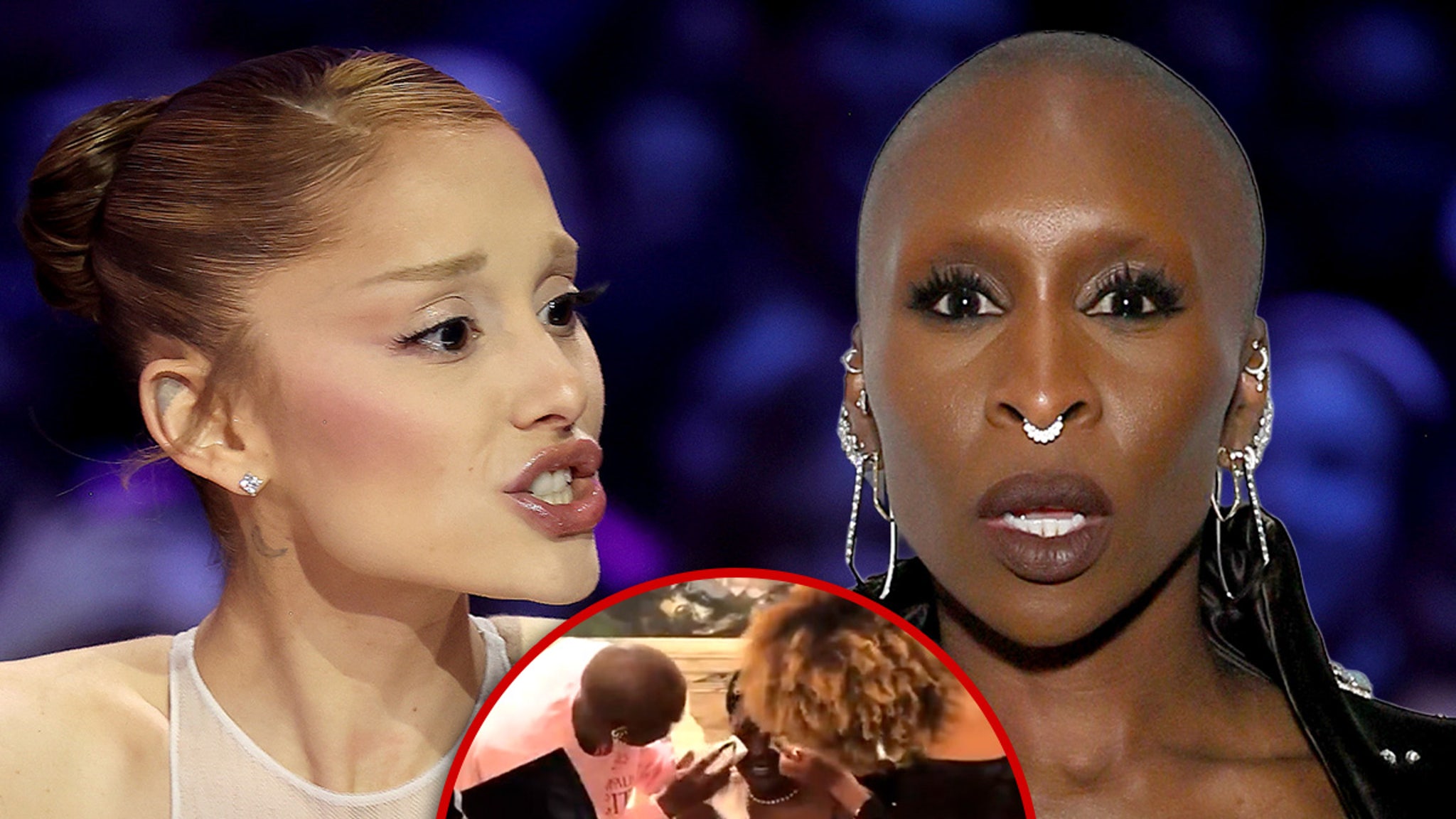 Ariana Grande, Cynthia Erivo Help Woman Clean Up After She’s Doused With Wine Ariana Grande, Cynthia Erivo Help Woman Clean Up After She’s Doused With Wine
