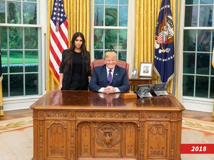 Donald Trump en Kim Kardashian Insta 2018