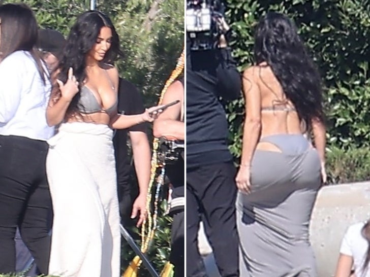 Kim Kardashian Shows Off Curves on Birthday While Filming With Family