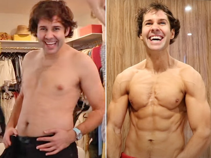 David Dobrick Otot Penurunan Berat Badan Sebelum dan Setelah Sub YouTube Split