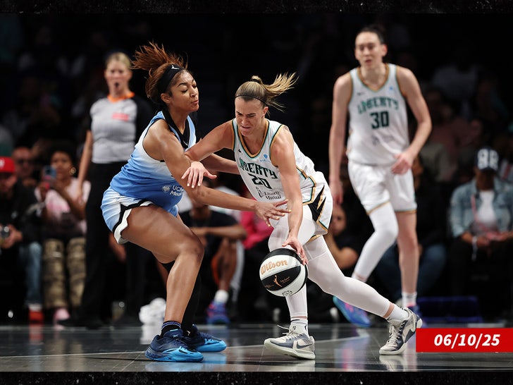 Sabrina Ionescu Angel Reese under Getty Swipe