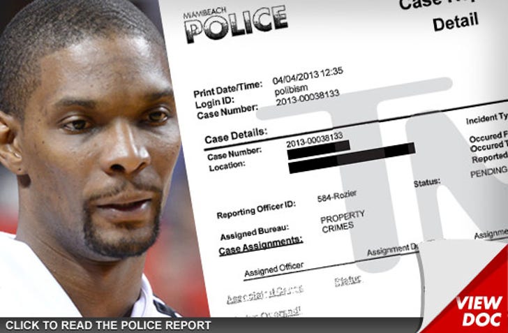 Chris Bosh Burglary -- 12 Watches, 2 Rings, $20k in Cash