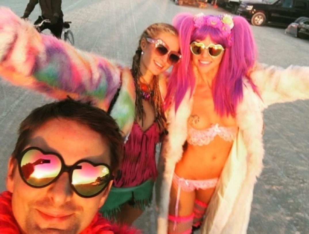 Elle Evans, Matt Bellamy and Paris Hilton